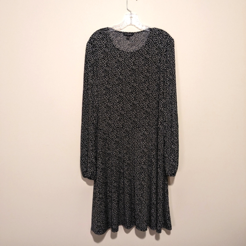 Womens Size XXL Tall Banana Republic Long Sleeve Polka Dot Dress